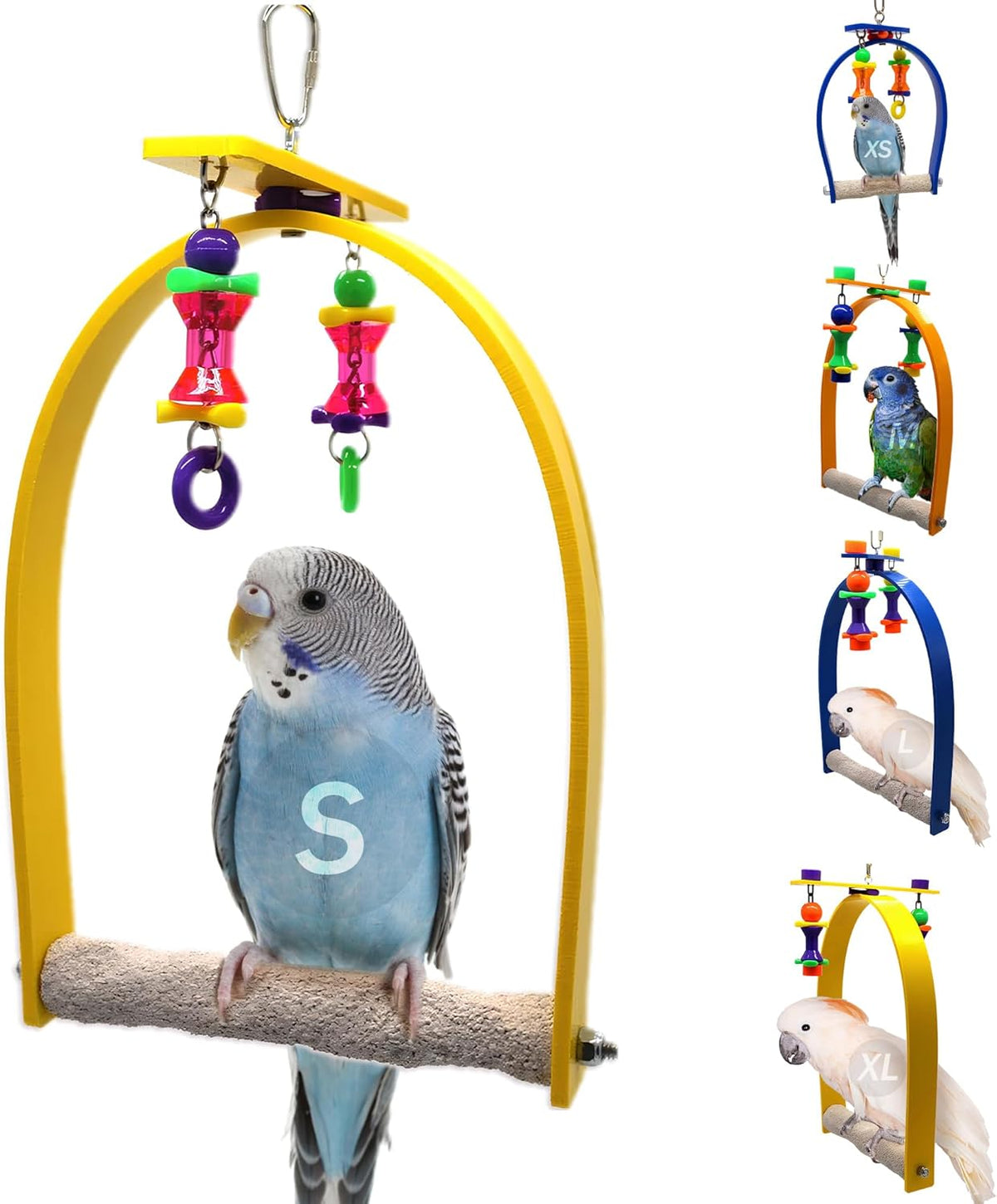 Small Whirly Bird - Perfect Cage Toy Stimulates Visual and Physical Activity - Safe, Non-Toxic