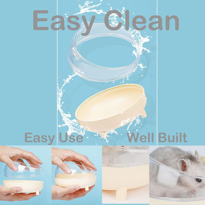 Meow&Woof Hamster Sand Bath Container, Large Sandbox Toilet Gerbil Batheoom, Tiny Chinchilla Dust