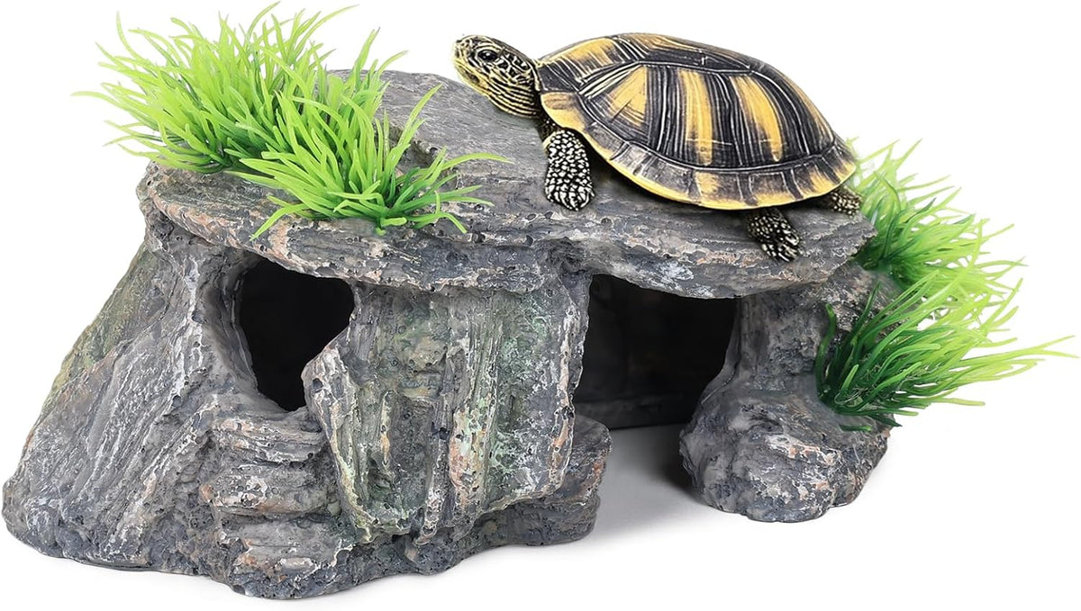 Premium Small Fish Tank Decorations, Reptile Tank Accessories, Turtle Tank Accessories, Natural