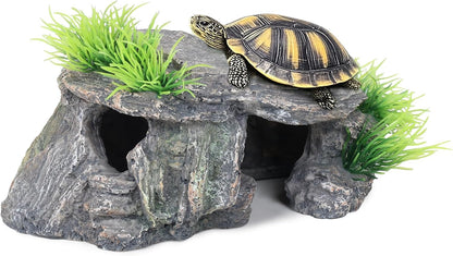 Premium Small Fish Tank Decorations, Reptile Tank Accessories, Turtle Tank Accessories, Natural