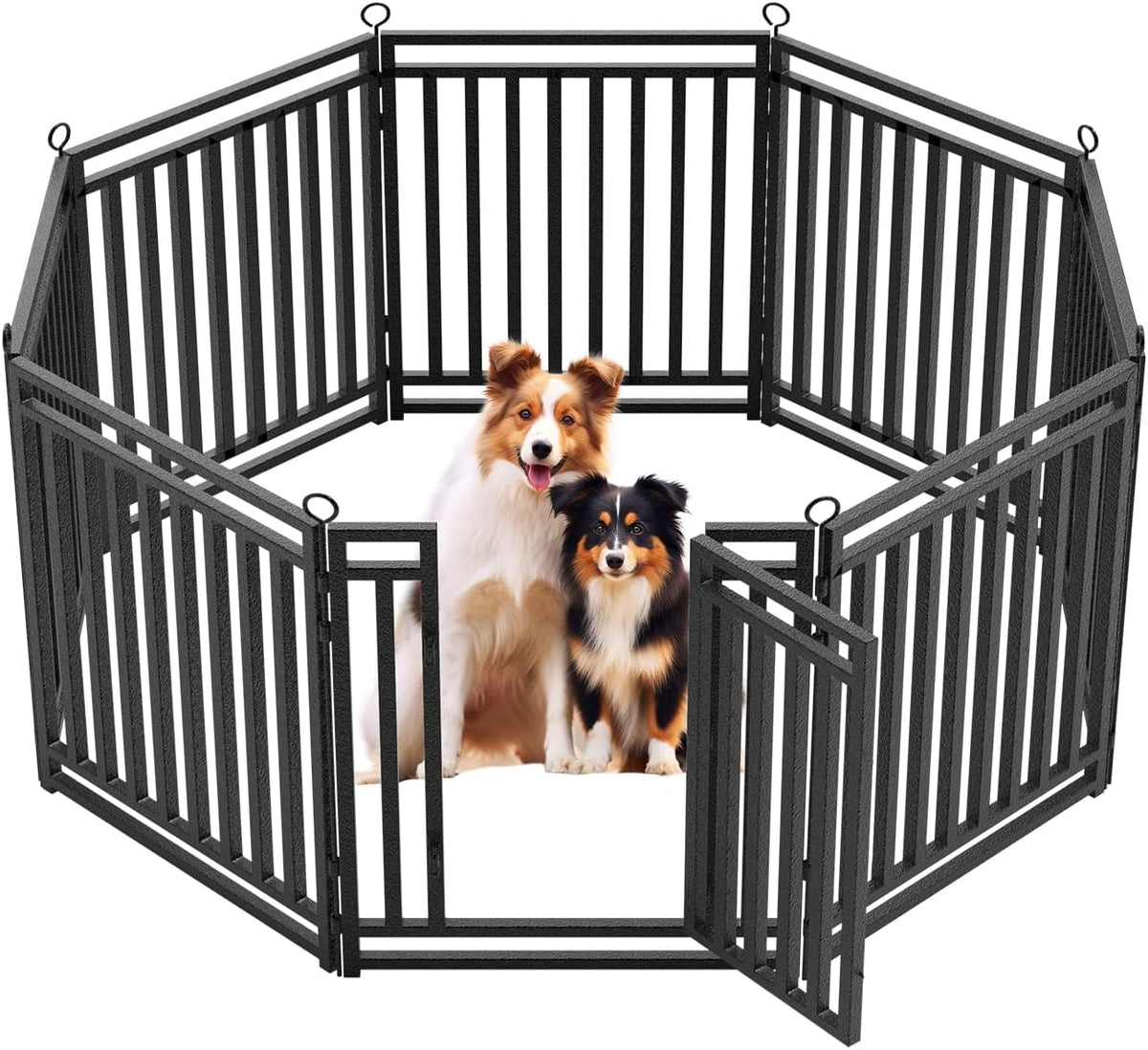 Dog Fence Outdoor Indoor, 32" Inch Height 8 Panels Dog Playpen for Large/Medium/Small Dogs Metal