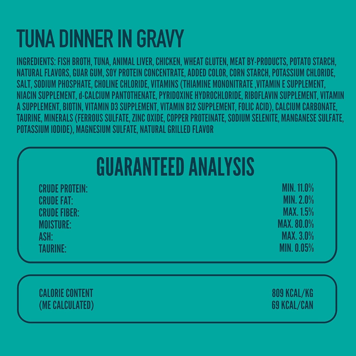 A Strong Heart Canned Wet Cat Food, Tuna Dinner in Gravy - 3 oz Cans (Pack of 24), Made in The USA