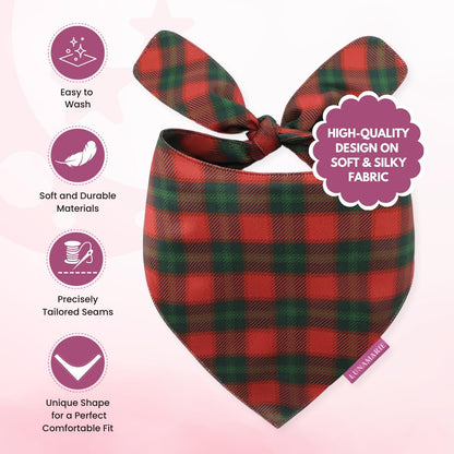LunaMarie - Luxury Pet Birthday Bandanas -Premium & Silky Poly Fabric | 100% Handmade | Custom