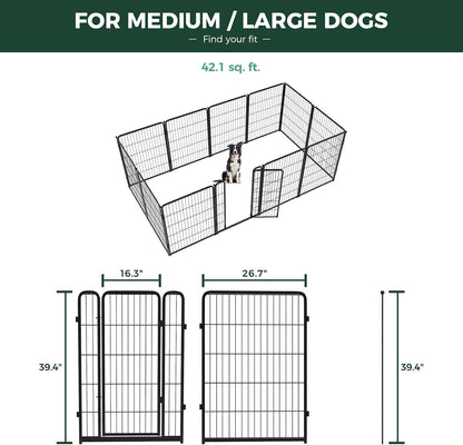 FXW Homeplus Unleashed Indoor Dog Playpen - Stress-Free and Safe Play, Heavy Duty 40 Inch 12 Wire
