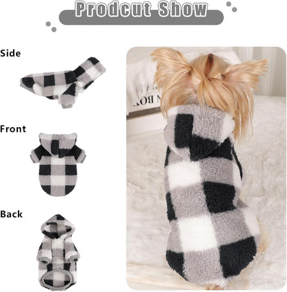 Medium Dog Sweater for Small Dogs Hoodies,Winter Clothes Boy Girl Male Female,Warm XXS Fleece