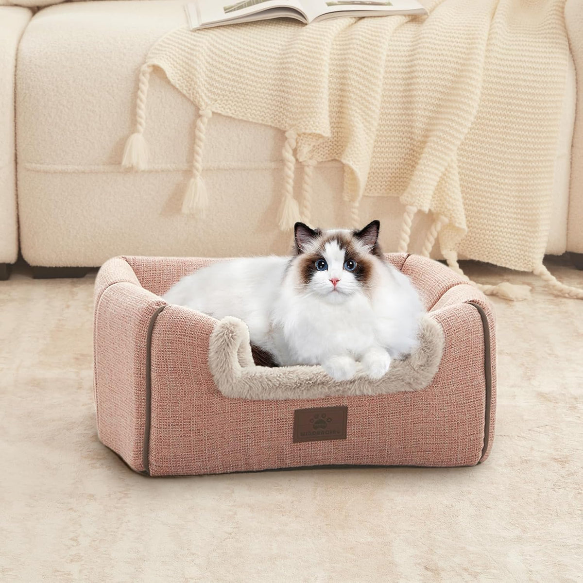 Cat Bed for Indoor Cats - Cat Cave Beds Cat House Cat Tent with Removable Washable Cushioned