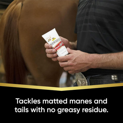Absorbine ShowSheen Detangler Gel for Coat, Mane & Tail, Moroccan Argan Oil, Tackles Toughest Knots