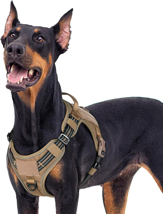 rabbitgoo Dog Harness for Large Dogs No Pull, Tactical Service Pet Vest with Molle and Control