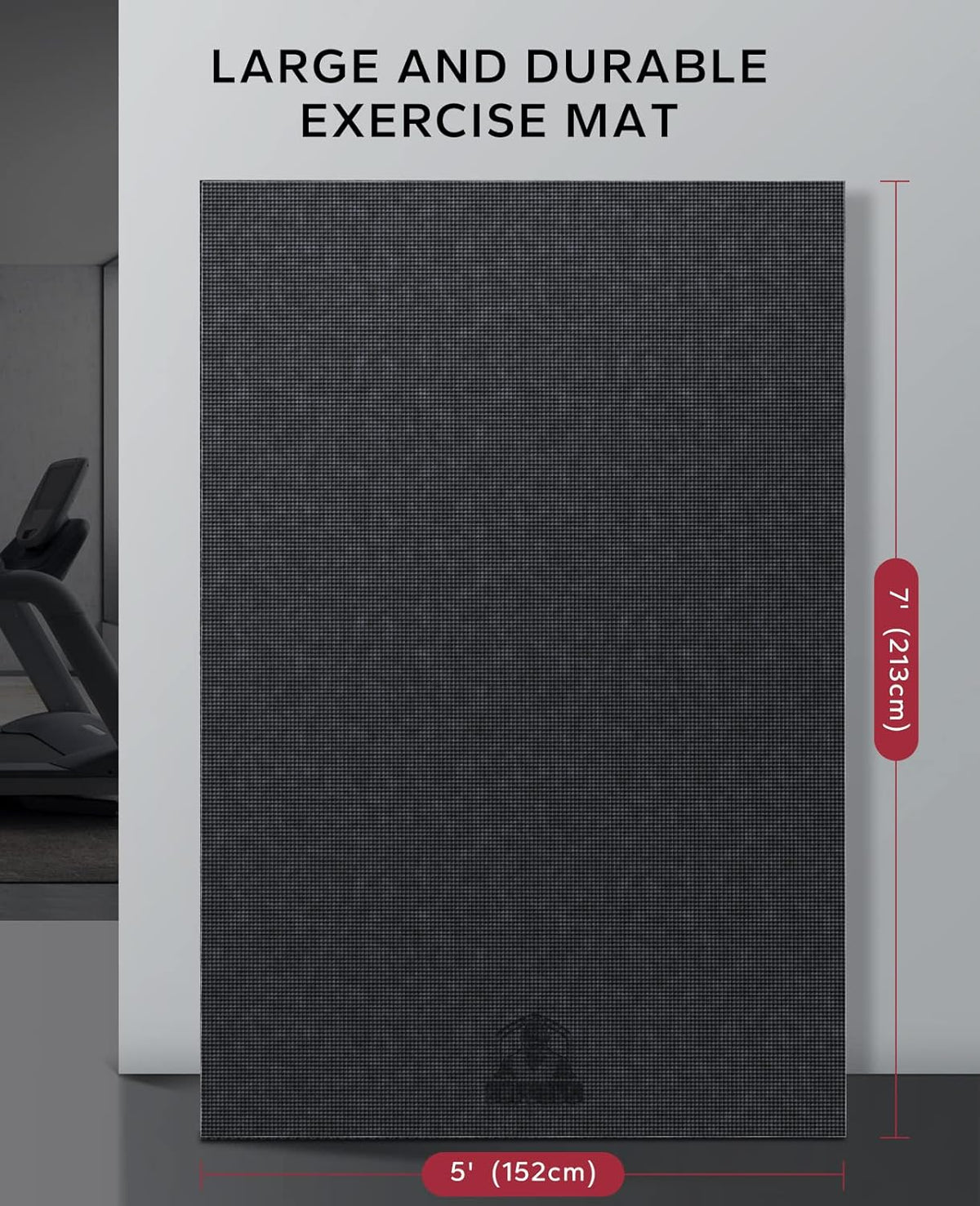 HAPBEAR Extra Large Exercise Mat-7'x5'/6'x8'/6'x9'/6'x10'/6'x12'x8mm(1/3 inch),Non-Slip, Ultra