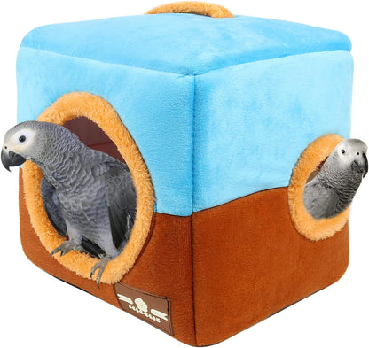 Large Size Parrot Nest House - Winter Warm Bird Snuggle Hut Hanging Birds House Cage Hideaway Cave