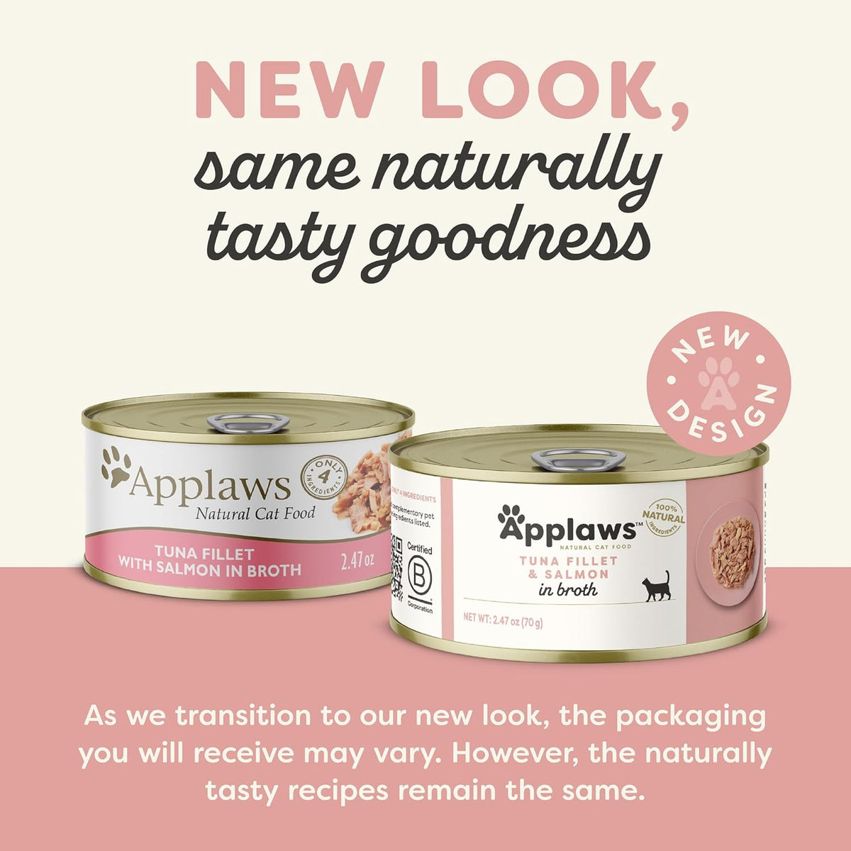 Applaws Natural Wet Cat Food in Broth, Limited Ingredient Canned Wet Cat Food, No Additives, Made