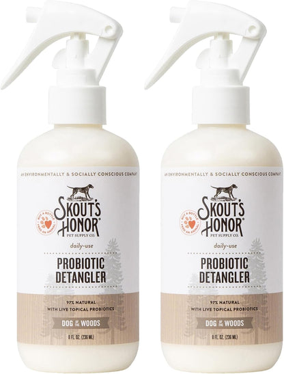 Skout's Honor Pet Detangler Spray - Hydrating & Conditioning with Avocado Oil & Probiotics, 97%