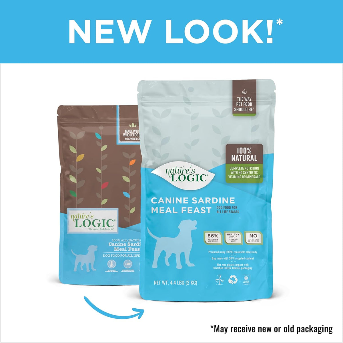 Nature's Logic Dry Dog Food - 100% Natural - No Synthetics - For All Ages, Sizes, Breeds - Free