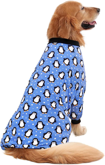 HDE Dog Pajamas One Piece Jammies Jumpsuit Pet Clothes Outfit Stretchy Lightweight Comfy Shirt Pjs