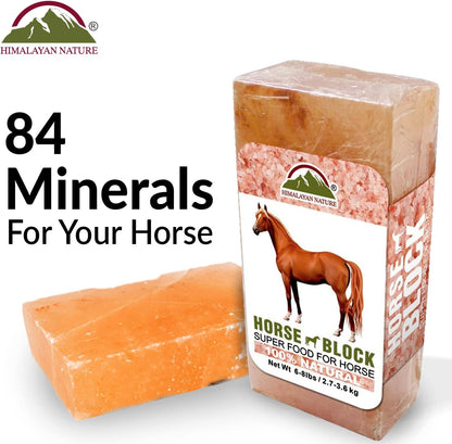 Licking Salt for Horse, 100% Pure Himalayan Pink Salt Chunks, 6 LBS, Animal Feed Salt Chunks, Horse