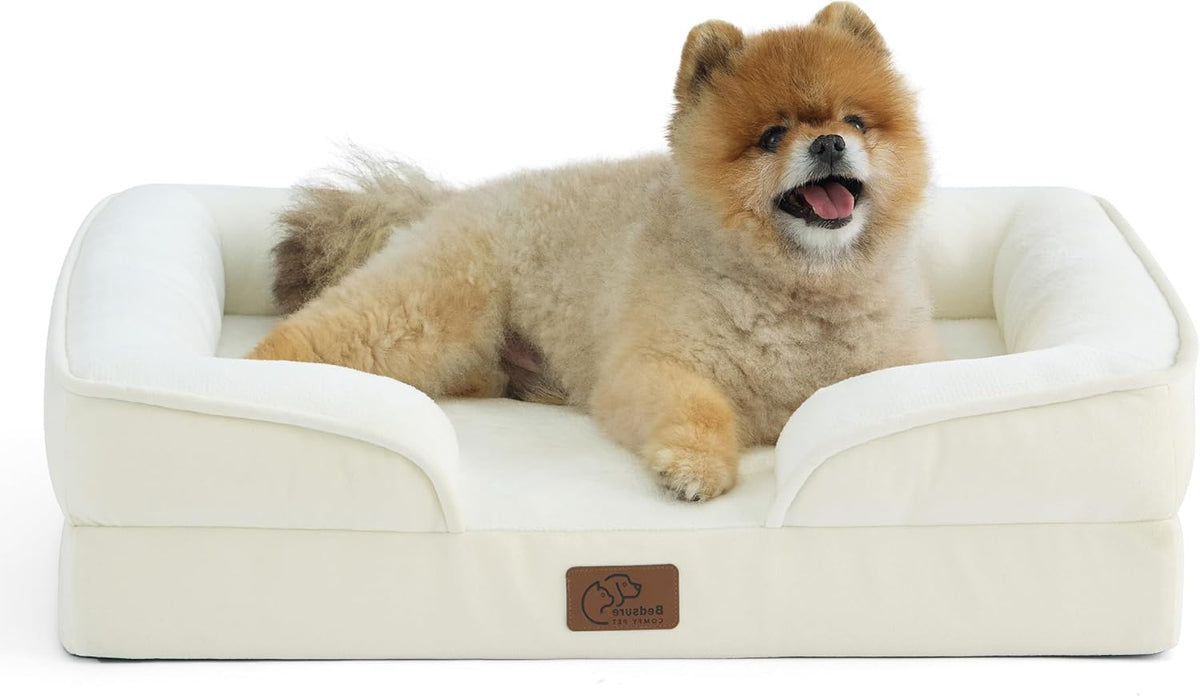Bedsure Orthopedic Dog Beds for Small Dogs - Washable Small Dog Cat Bed Waterproof, Comfort Pet