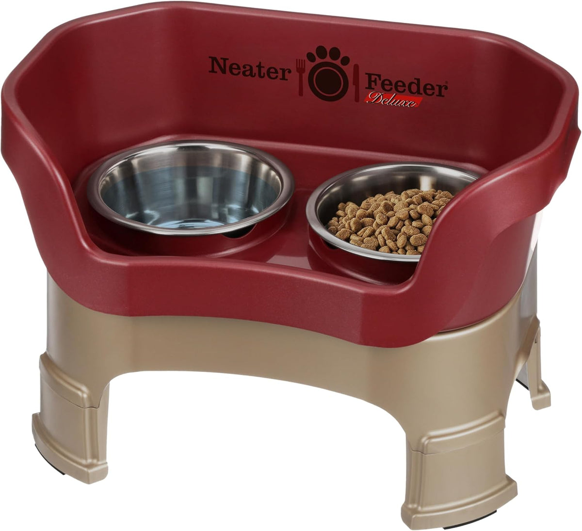 Neater Feeder Deluxe Mess Proof Dog Bowls Elevated Medium Sized Dogs (19-40 lbs) Made in USA, No