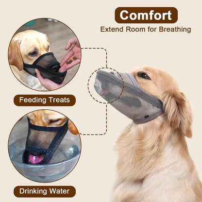 Crazy Felix Nylon Dog Muzzle for Small Medium Large Dogs Poodle Labrador Golden Retriever Doberman