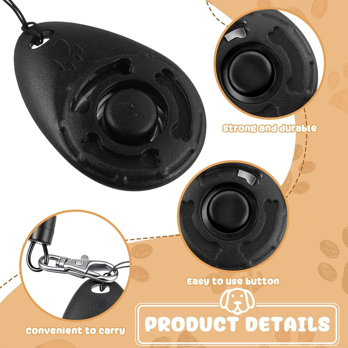 Frienda 18 Pieces Dog Training Clicker, Pet Behavioral Training Clickers with Wrist Strap for Dogs