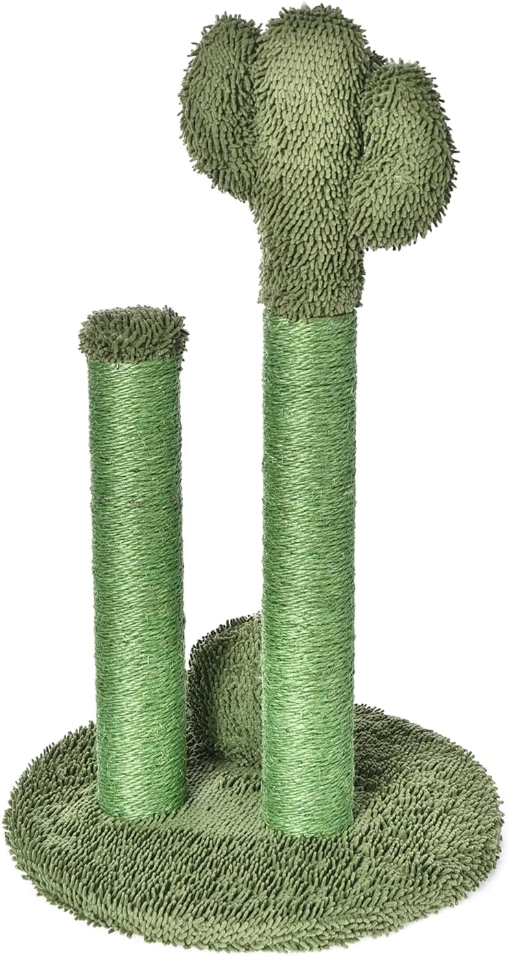 Amazon Basics Cat Scratcher - Indoor Cactus Triple Posts Cat & Kittens Scratching Post with