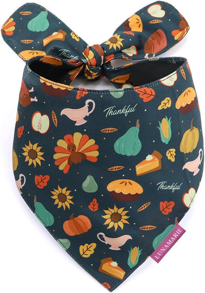LunaMarie - Luxury Pet Birthday Bandanas -Premium & Silky Poly Fabric | 100% Handmade | Custom
