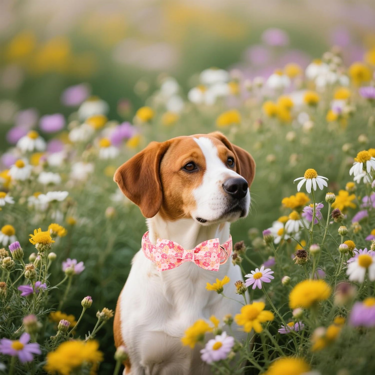 Unique style paws Cartoon Dog Collar with Bow Spring Summer Puppy Collar with Flower for Small