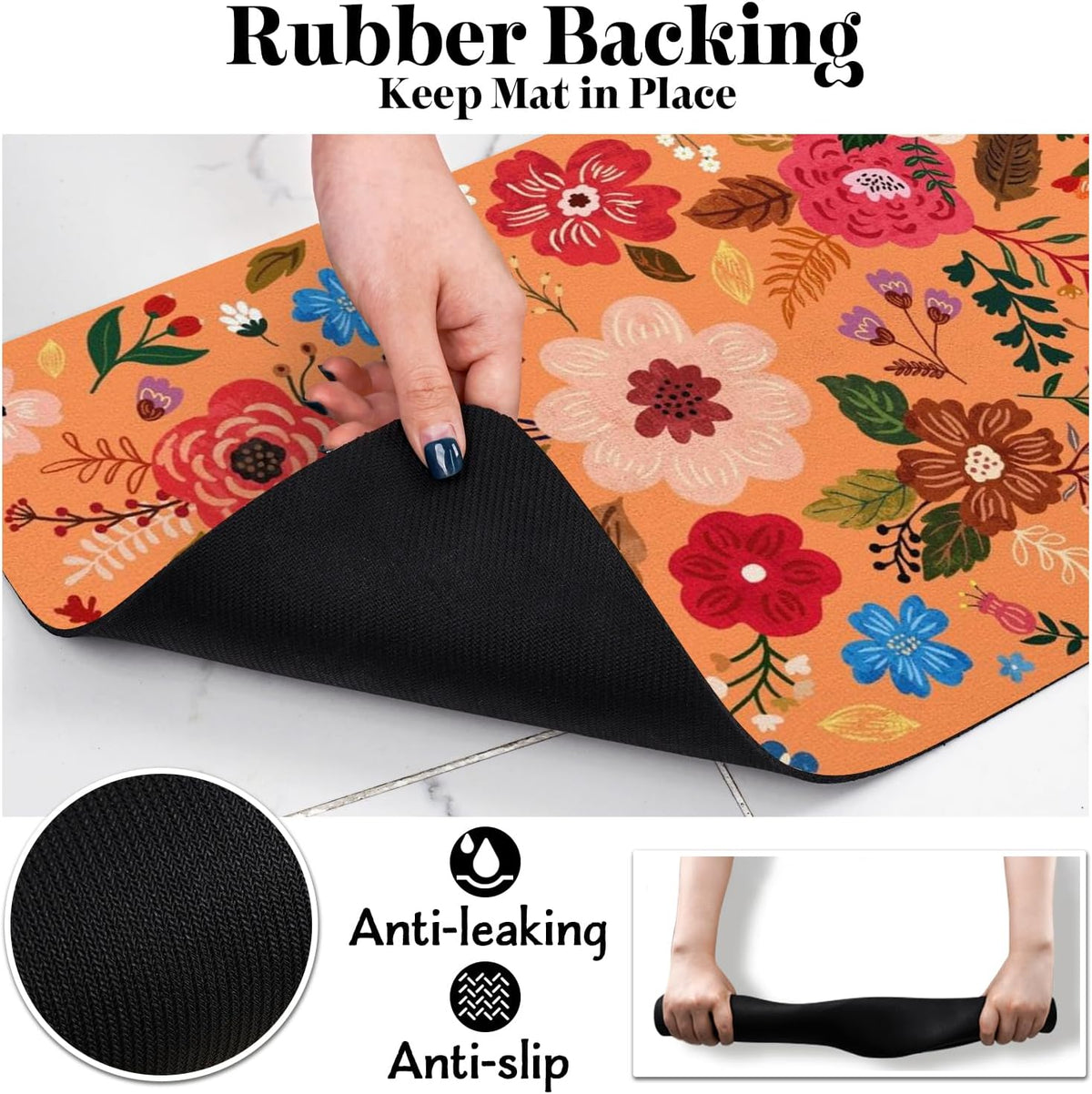 Dog Food Mats for Floors, Absorbent Dog Bowl Mat for Food and Water Dispenser Mat, Quick Dry Cat