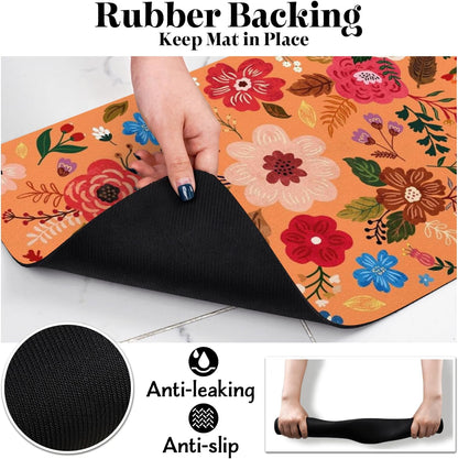 Dog Food Mats for Floors, Absorbent Dog Bowl Mat for Food and Water Dispenser Mat, Quick Dry Cat