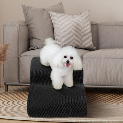 Dog Stairs for Small Dogs - High Density Foam Pet Steps, Extra Wide Dog Ramp with Non-Slip Bottom