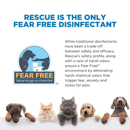 REScue One-Step Disinfectant Cleaner & Deodorizer Wipes for Vet Use – Cleaner for Kennels, Litter