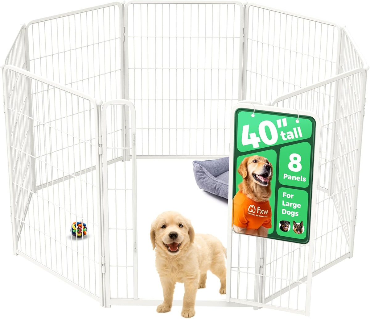 FXW Homeplus Unleashed Indoor Dog Playpen - Stress-Free and Safe Play, Heavy Duty 40 Inch 8 Wire