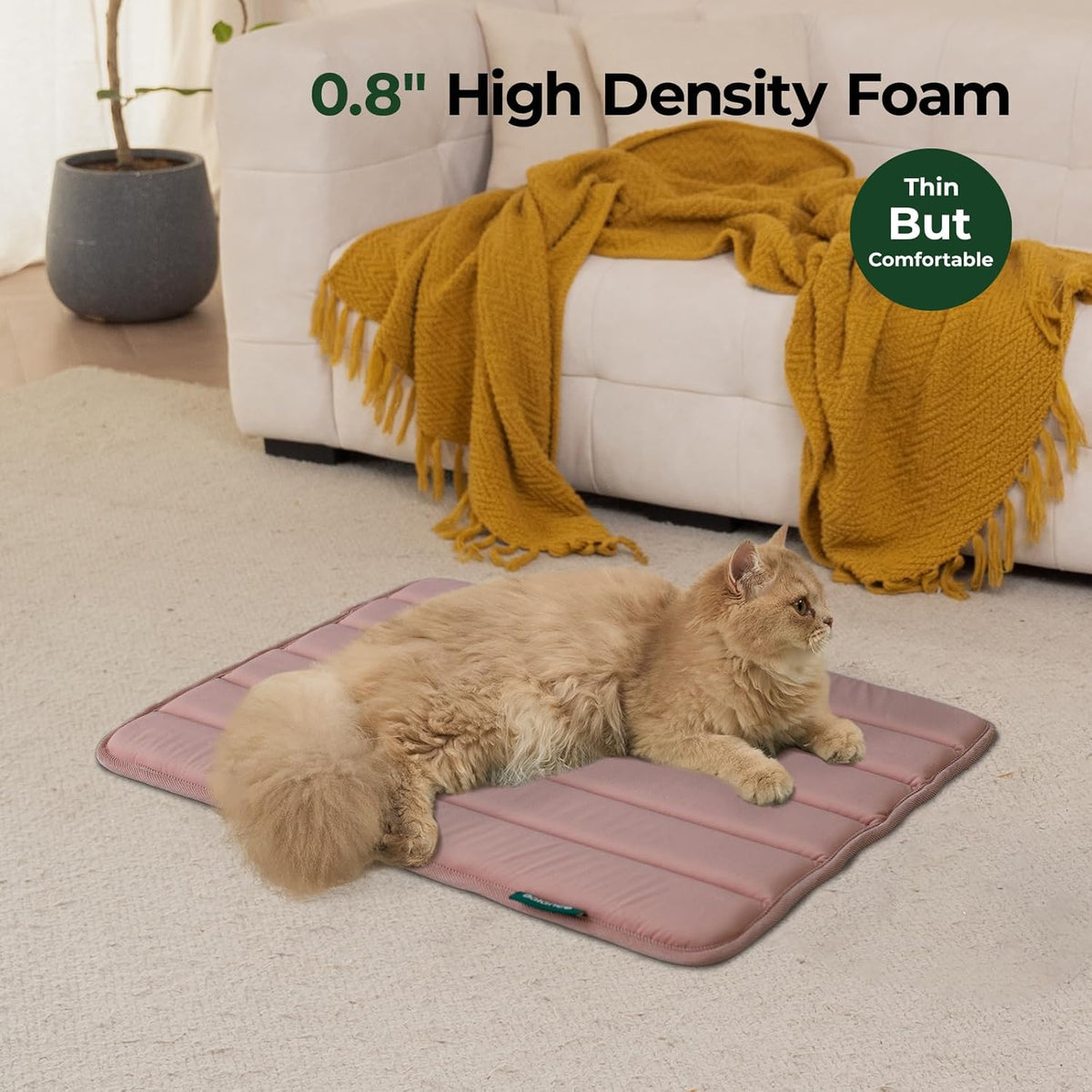 BALANCE Dog Crate Pad, Dog Foam Crate Mat Kennel Pad, Washable Water-Resistant Pet Bed Flat Dogs