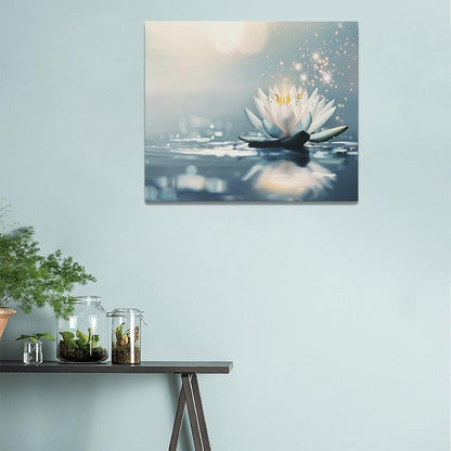Bathroom Lotus Wall Art Floral Pictures Zen Meditation Wall Decor Yoga Spa Spiritual Canvas Print