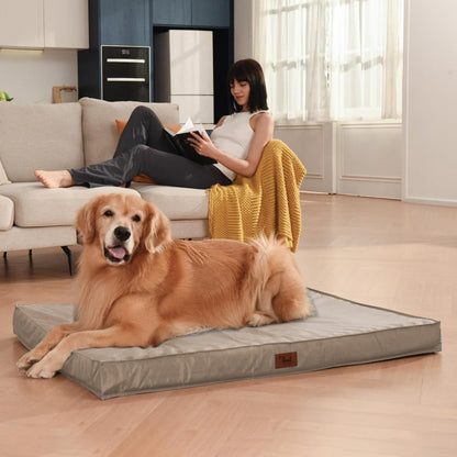 Orthopedic Dog Bed for Extra Large Dogs, XL Waterproof Dog Bed for Large Sized Dogs, Egg Crate Foam