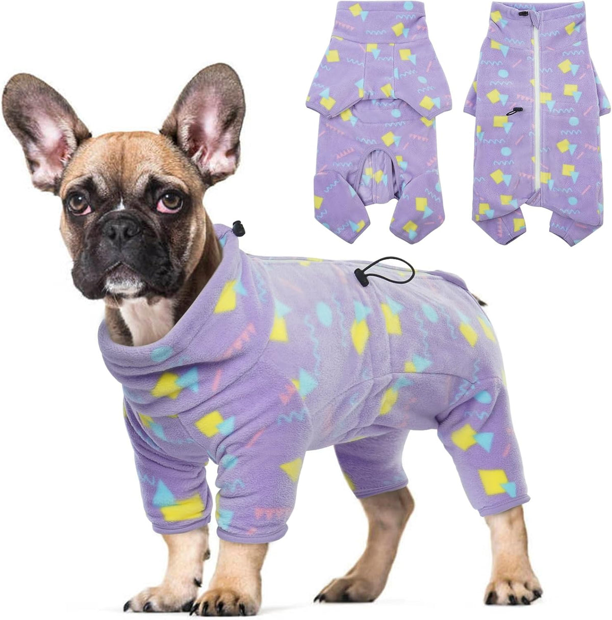 ROZKITCH Dog Jacket with Sleeves, Pet Windproof Warm Cold Weather Jacket Vest with Luminous Zipper