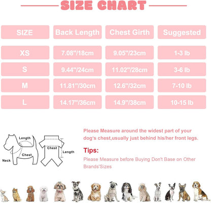 Dog Pajamas Small Sized Dogs Stretchable Summer Dog Clothes Pjs 4 Legs Girl Boy Cute Soft Puppy