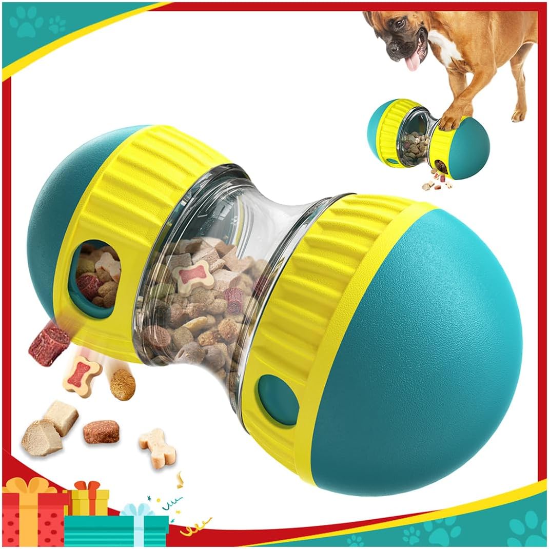 Dog Puzzle Toys, Rolling Treat Dispensing Ball, Brain Stimulation & Slow Feeder, Dog Enrichment