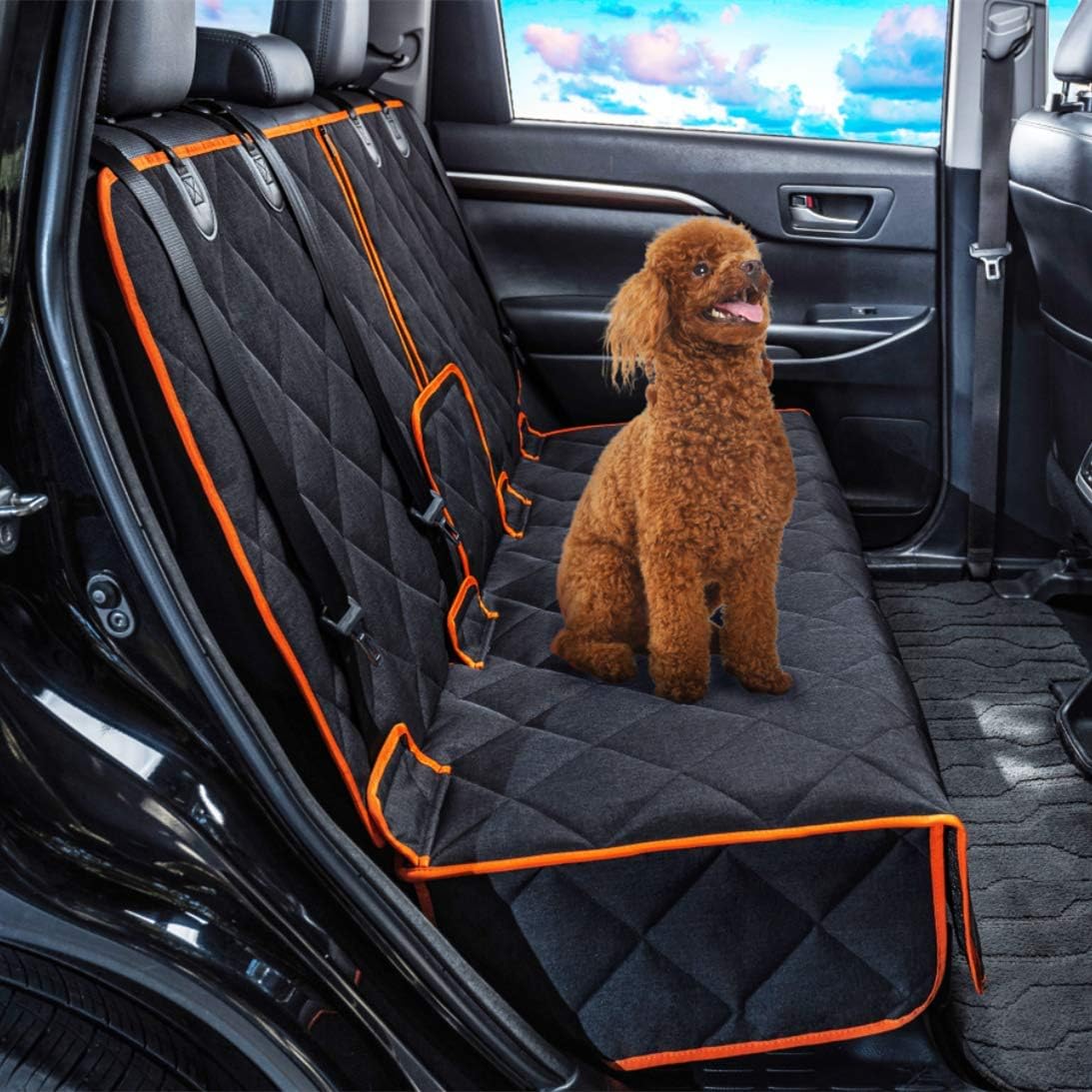 Car Seat Protector, 600D Heavy Duty Car Seat Cover for Dogs, Waterproof Dog Car Seat Cover for Back