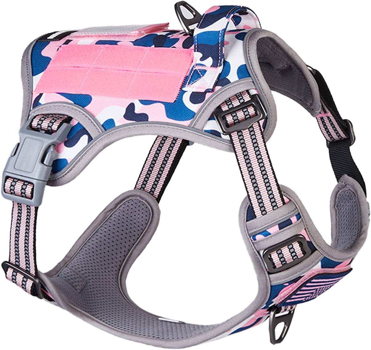 BUMBIN Tactical Dog Harness for Medium Dogs No Pull, Famous TIK Tok No Pull Dog Harness, Fit Smart