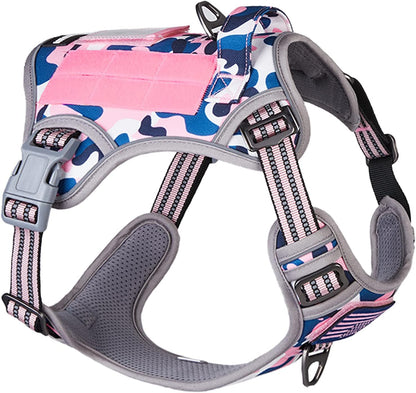 BUMBIN Tactical Dog Harness for Medium Dogs No Pull, Famous TIK Tok No Pull Dog Harness, Fit Smart