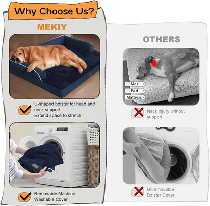 Large Dog Bed Orthopedic Washable | Beds Bolster Pet | XL Large Big Dogs | Memory Foam Couch Sofa |