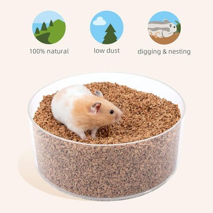 Niteangel Natural Coco/Cork Hamster Bedding Pet Litter for Dwarf Syrian Hamsters, Gerbils, mices