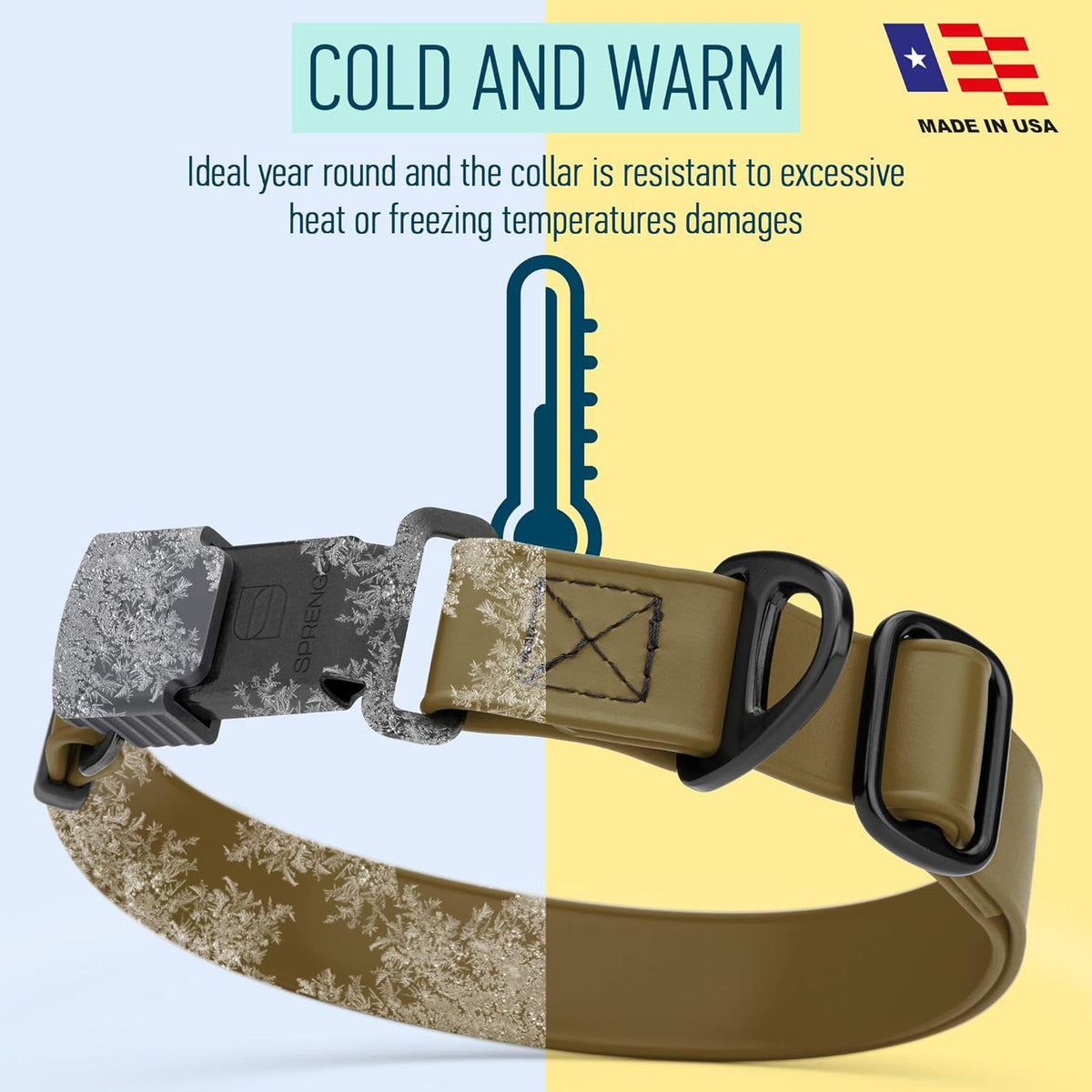 Dogline Biothane Waterproof Dog Collar with Herm Sprenger Stainless Steel Quick Release Buckle