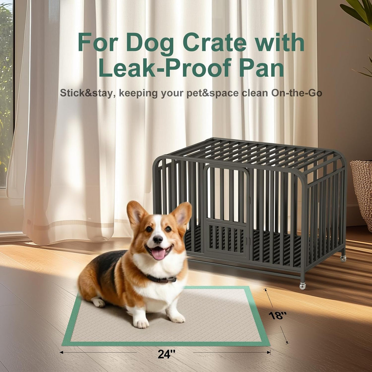 Gardner Pet Puppy Pee Pads Large 18"x24", 50 Count, Dog Pee Pads with Adhesive Sticky Tape, Max