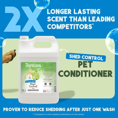 TropiClean Deshedding Dog Conditioner, Professional Conditioner, Reduces Shedding & Softens Coat