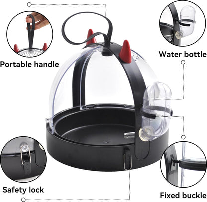 Portable Hamster Cage Travel Bag, High Permeability Hamster Travel Carrier with Water Bottle Small