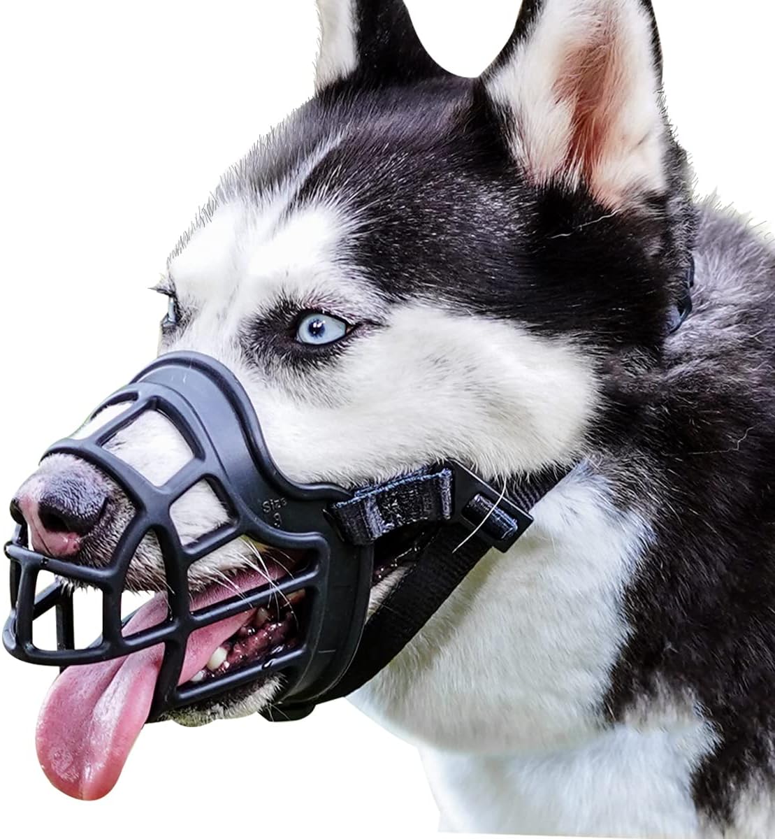 BARKLESS Dog Muzzle, Basket Muzzle Anti Biting Chewing, Sturdy Lightweight Cage Mouth Cover for