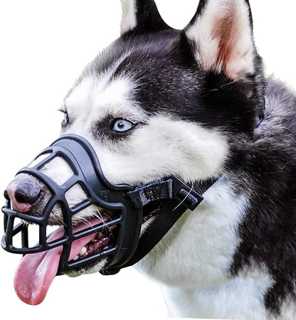 BARKLESS Dog Muzzle, Basket Muzzle Anti Biting Chewing, Sturdy Lightweight Cage Mouth Cover for
