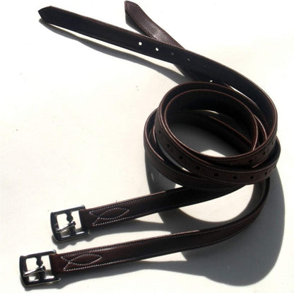 Exion FlexiStrong Stirrup Leathers for English Saddles – 1" Premium Calfskin with Nylon Core