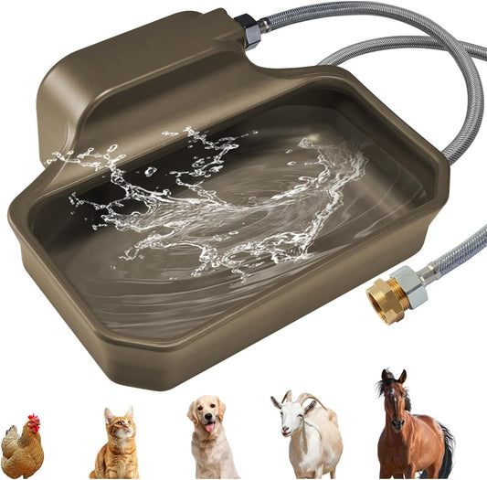 Automatic Dog Water Bowl Dispenser 1 Gallon - Outdoor Pet Water Bowl Feeder for Dogs, Livestock